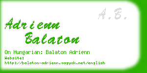 adrienn balaton business card